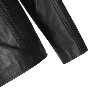 Veste en cuir longue et fine de haute qualité avec poches zippées, imperméable, respirante, anti-UV, impression personnalisée pour homme, motard - Product Image 3