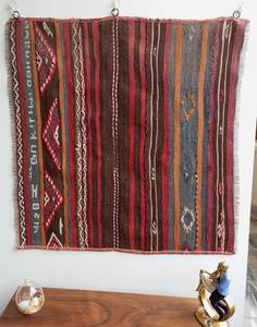 Décoration murale abstraite moderne, tissée, élégante, art bohème, décoration ethnique pour la maison, cadeau unique pour Diwali en provenance de Turquie - Product Image 1