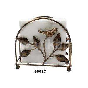 กล่องใส่กระดาษทิชชู่แบบตั้งโต๊ะทำจากทองสัมฤทธิ์ที่ใส่ผ้าเช็ดปากลายนกและต้นไม้แบบคลาสสิก - Product Image 1