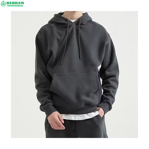 เสื้อฮู้ดดี้ผ้าฟลีซฝรั่งเศสคุณภาพสูง 500GSM ทรงหลวม ปักลายแบบดิสเทรส สำหรับทุกเพศ  บริการ OEM สำหรับฤดูหนาว - Product Image 3