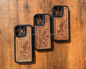 เคสโทรศัพท์หนังแท้14 Pro/15 Pro, ใหม่ล่าสุดเคสมือถือหนังแท้หรูหราสไตล์ตะวันตก
