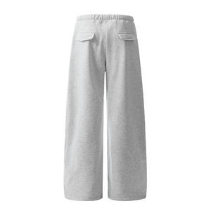 Pantalones Deportivos de Alta Calidad con Bolsillos Traseros, 100% Algodón, Felpa, Pantalones Deportivos Anchos para Hombre - Product Image 4