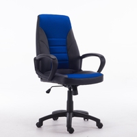 Chaise de bureau exécutive réglable, confortable et pivotante, en tissu, ergonomique, pour le travail à domicile et au bureau