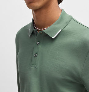 เสื้อโปโลสำหรับผู้ชายเสื้อโปโลผ้าฝ้ายโพลีเอสเตอร์สีพื้นพิมพ์โลโก้ขนาดพิเศษออกแบบได้ตามต้องการ - Product Image 6