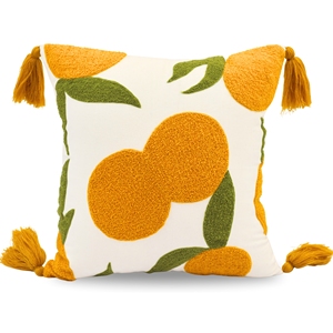 Funda de Cojín Decorativa de Algodón Ecológico con Diseño Geométrico y Rayas, Tejida a Mano, con Borlas, para Sofá y Decoración del Hogar - Product Image 1