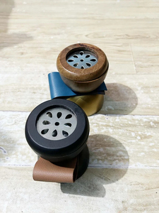 Premium Leather-<b>Wrapped</b> <b>Wooden</b> Bakhoor Burner Unique Stylish Arabic Incense Holder for Religious Perfume Rituals Durable Durable - Product Image 4