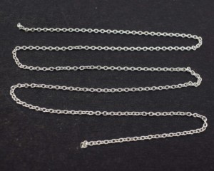 Argent sterling 925 avec chaîne de câble plaquée argent faite à la main pour les résultats et les composants de fabrication de bijoux - Product Image 3