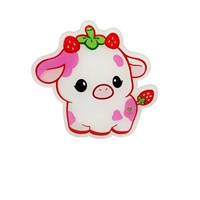 Plaque d'Extension de Cils Magnétique en Acrylique de Marque Privée Palette de Pétale de Rose Fleur Carrée Outil de Beauté Durable-Vache Fraise