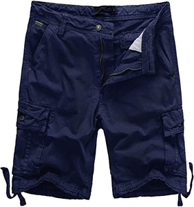 Shorts cargo bleus pour hommes – Grande vente – Personnalisables avec étiquette privée – Décontractés – Demi-pantalons unis avec grandes poches pour hommes - Product Image 6