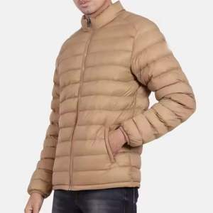 Suministro de fábrica de gran tamaño ligero al aire libre para hombre chaqueta acolchada con capucha impermeable a prueba de viento invierno pedidos personalizados - Product Image 1