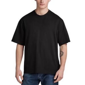 T-shirt oversize sportif à col rond côtelé épais 100% coton vierge pour impression été manches courtes - Product Image 4