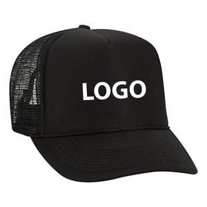 Sombrero de camionero negro para hombre más vendido, Material de poliéster/algodón, Impresión de logotipo personalizado, ropa de calle, gorras de estilo playero para exteriores - Product Image 4