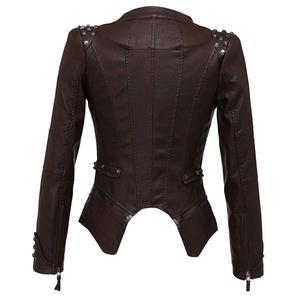 Chaqueta de Cuero para Mujer, Diseño Personalizado, con Logotipo Personalizado, Impermeable y Transpirable, Ropa Casual de Invierno, Personalizable, Venta al Por Mayor - Product Image 2