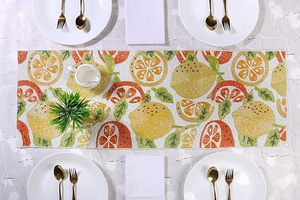 พรมประดับด้วยลูกปัดลายผลไม้สำหรับตกแต่งโต๊ะรับประทานอาหารงานแต่งงานทำจากงานหัตถกรรมหรูหรา - Product Image 4