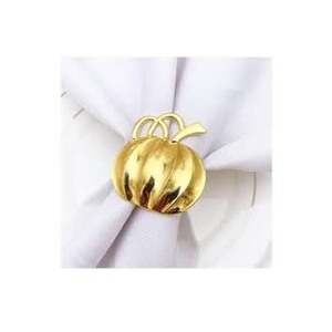 High Quality Elegant Gold Polished Pumpkin Design Napkin <b>Rings</b> Stylish Hotel Table Decoration and Giveaway Perfect Choice! - Product Image 1