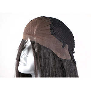 วิกผมมนุษย์ yaki ทรงตรงแบบอินเดียแท้มีสายรัดด้านหน้ายาว18นิ้วเส้นรอบวง23.5นิ้วปรับน้ำหนักได้200กรัม - Product Image 6