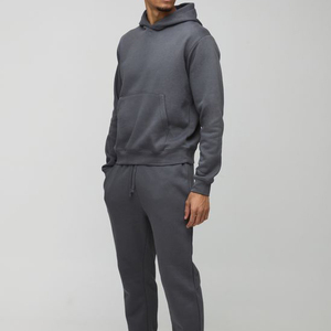 Chándal deportivo de lana a granel con logotipo personalizado, Sudadera con capucha de mezcla de peso pesado liso de alta calidad para hombre - Product Image 3