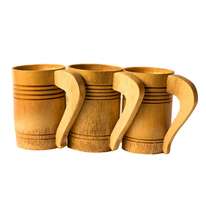 Jarra de cerveza de madera natural Venta directa de fábrica Ronda Grande Viking Bebiendo Cerveza y Tazas de vino Tazas en Bar Suministros Precio atractivo - Product Image 2