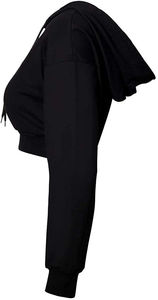 Haute qualité respirant femmes haut court sweats à capuche manches longues meilleur prix OEM coton matériel imprimé techniques pour l'hiver automne - Product Image 2