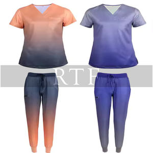 สีไล่ระดับสี Unisex เสื้อผ้าอาชีพระบายอากาศพยาบาลขัดเครื่องแบบแพทย์ Workwear โรงพยาบาลชุดขัดทางการแพทย์ - Product Image 2