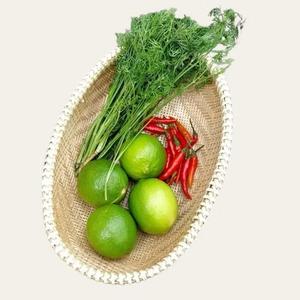 Bandeja Ovalada de Ratán Natural Hecha a Mano |   Cesta de Libélula de Bambú Ecológica para Decoración del Hogar y Almacenamiento Navideño 100% LIBRE DE IMPUESTOS - Product Image 5