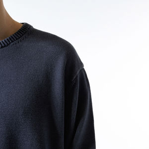 Pull-over tricoté 100% coton personnalisé pour hommes, sweat-shirt à col rond avec capuche en polaire épaisse pour l'automne, imprimé numériquement - Product Image 6