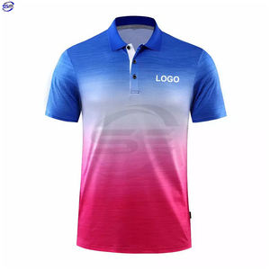 Impression personnalisée professionnelle pour hommes pour Polo Maillot anti-rides de couleur unie à vendre Polo - Product Image 1