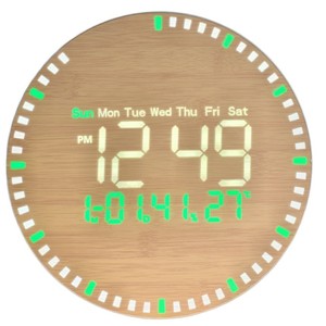 Horloge de table intelligente avec calendrier, veilleuse, affichage de la température et de l'humidité intérieures - Product Image 5