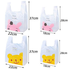 Sacs de T-shirt de HDPE/LDPE sacs d'épicerie en plastique de T-shirt de supermarché - Product Image 6