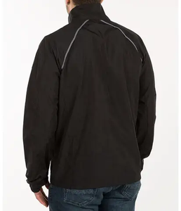 Custom Printed Logo Lightweight Nylon Canvas Windbreaker <b>Waterproof</b> <b>Drawstring</b> Oversized Hooded Zip-up Jackets for Men - Product Image 6