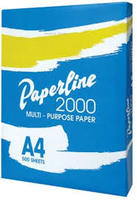 Papel A4 Paperline -2000 de Alta Calidad, Color Blanco Natural Personalizado (75gsm), 500 Hojas, 5 Paquetes, Multiusos para Oficina