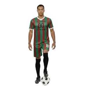 Ensemble d'uniformes de football personnalisés en gros, entièrement sublimés, coupe automatisée, design personnalisé, logo, nom d'équipe, séchage rapide, OEM - Product Image 1