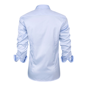 Chemises habillées en coton tricoté de haute qualité pour hommes et vêtements d'été respirants à col rabattu - Product Image 2