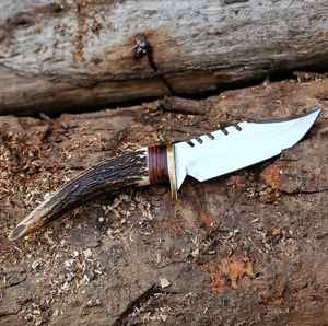 Cuchillo de Supervivencia Personalizable de Primera Calidad, OEM, de Acero con Alto Contenido de Carbono, con Mango para Acampar al Aire Libre y Funda de Cuero - Product Image 1