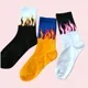 Red Flame Street Skateboard Calcetines Casual Moda Hip Hop Calcetines Adolescente Estudiante Skateboard Boy <span class=keywords><strong>Sok</strong></span> - Product Image 5