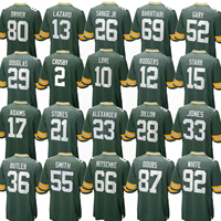 Maillot de football américain brodé Green Bay 2025 unisexe, tailles 36 Butler, 21 Stokes, 52 Gary Packers, court, respirant, grandes tailles