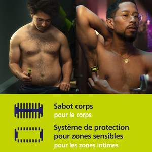 Rasoir électrique réglable pour barbe et corps avec kit de lames en céramique - Product Image 6