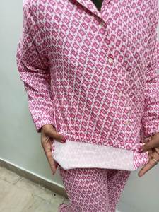 Conjunto de pijama de algodón indio hecho a mano para mujer ropa de salón con estampado de bloques de verano Conjunto de pijama personalizado para damas de honor invitados a la boda - Product Image 4