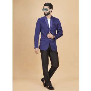 Blazer pour homme violet à simple boutonnage, coupe ajustée, le plus vendu, pour usage professionnel et corporatif, disponible au meilleur prix - Product Image 1