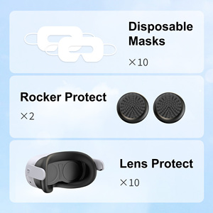 STARTRC GAMES Officiel - Pack de protection 7 pièces pour 3S VR - Ensemble complet de protection en silicone pour le visage, poignées de manette et masque pour les yeux - Product Image 4