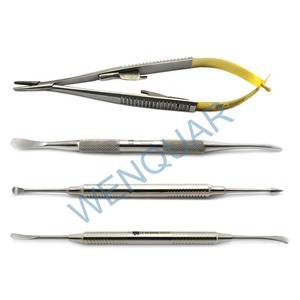 Kit de microcirugía periodontal dental, juego de acero con soporte de aguja Buser Castroviejo, elevador de Molt e instrumentos quirúrgicos - Product Image 1