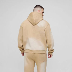 Vente en gros Survêtement pull-over surdimensionné pour hommes Ensemble de jogging deux pièces vintage avec logo personnalisé Survêtement de sport vierge - Product Image 4