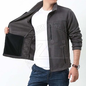 High Quality Men's Winter Polar Fleece Jacket <b>Stand</b> Collar Reversible Design Eco-Friendly Durable Lightweight Breathable - Product Image 2