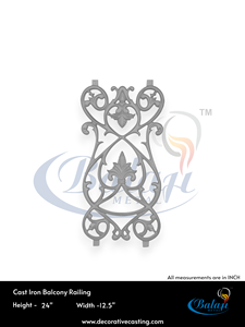 ราวระเบียงเหล็กหล่อแบบหนาพิเศษ ทนทานต่อสภาพอากาศ ผลิตจากโรงงานขายส่ง - Product Image 5