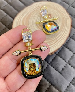 Shining Beauty <b>Studs</b> Oval Glow <b>Studs</b> <b>Earrings</b> Elegant Women <b>Earrings</b> for Party Wear Fashion Accessories for Gifts - Product Image 2