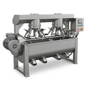 Mélangeur à palettes à double arbre horizontal, machine à mélanger les poudres, moteur électrique en acier inoxydable, puissance 22 kW, durable, haute efficacité - Product Image 2