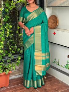 Sari en soie d'Assam pour femme, tissé jacquard Zari, avec bordure de pallu et franges de chemisier, fabriqué en Inde, en stock - Product Image 5