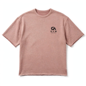 GYM ACTIVE ENTERPRISES Conjuntos Cortos para Hombre, Logotipo Personalizado, Jersey de Spandex/Algodón, Manga Corta, Ropa Casual de Verano, Cuello Redondo Transpirable - Product Image 4