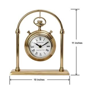Horloges de table écologiques à piles en métal doré de fabrication moderne, ajoutent une touche professionnelle aux bureaux et aux salles de réunion - Product Image 5