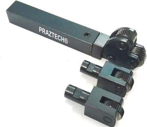 Herramienta Acero Cabezales intercambiables Diamante y herramienta de moleteado lineal-Herramientas de ingeniería de torno (paso 1,5 MM) - Product Image 3